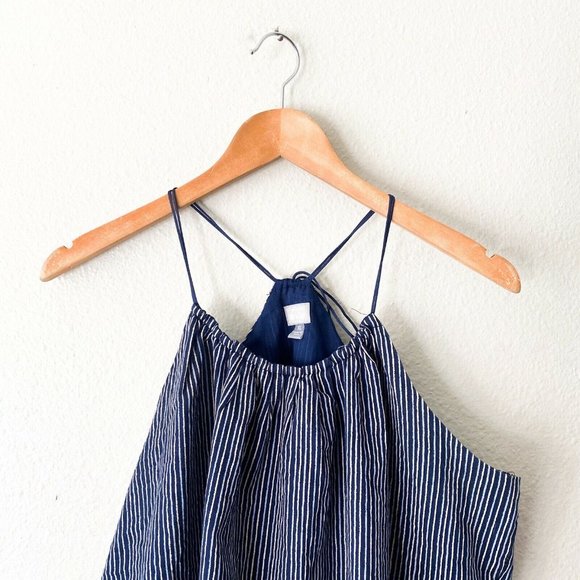 Converse blue white striped halter top strappy back size XL 100% cotton - Picture 5 of 7